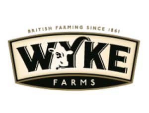 לוגו של חברת Wyke Farms עם כתובת "British farming since 1861".